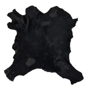 Long Hair Cavallino Calfskin Black with Bald Spots