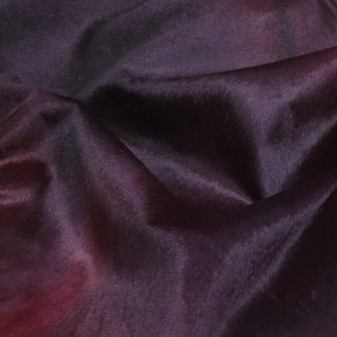 Burgundy Short Hair Cavallino Calfskin Burgundy