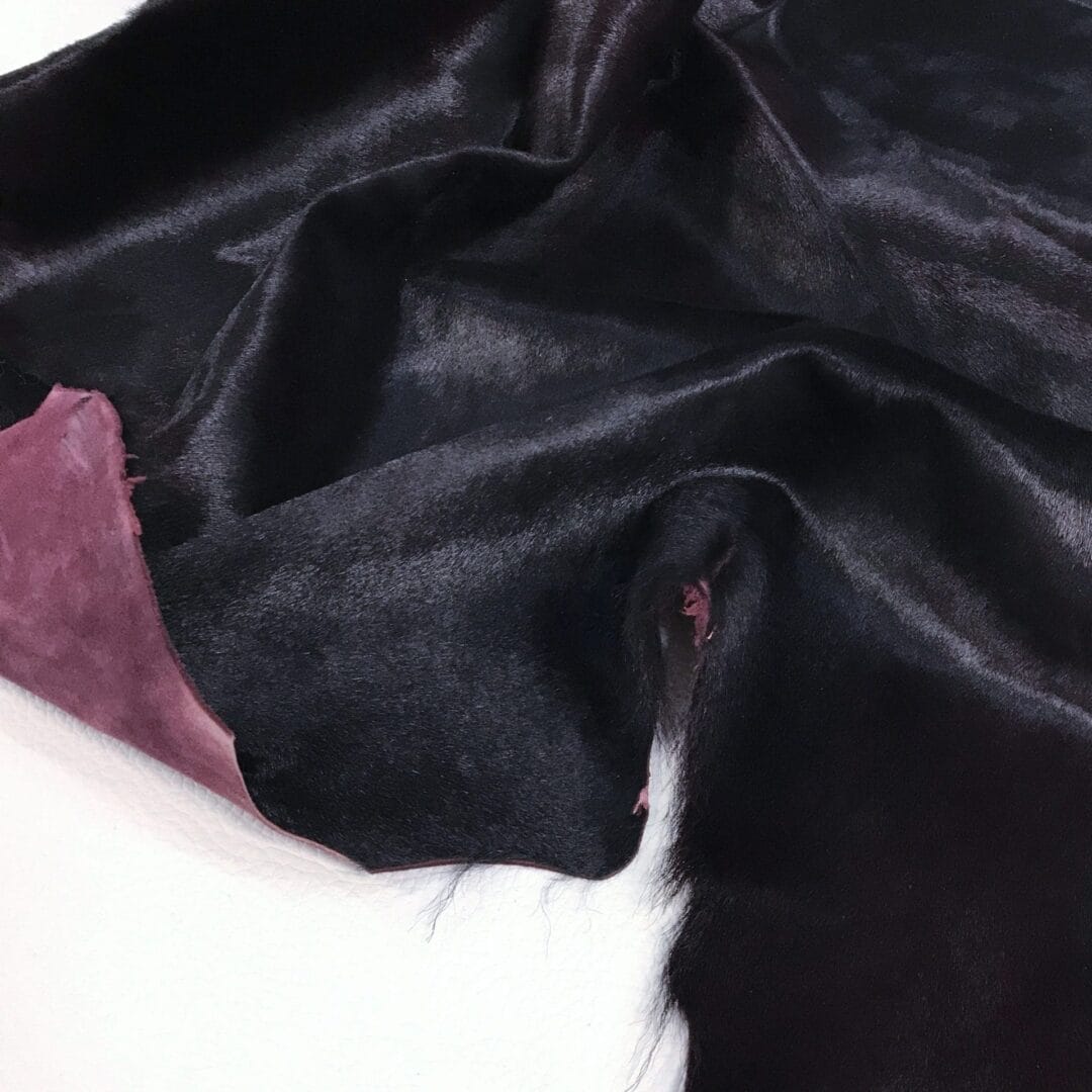 Short Hair Cavallino Calfskin Plum