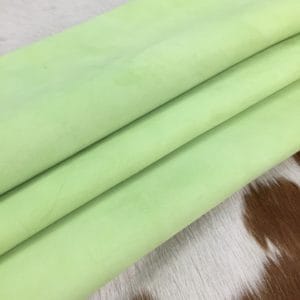 Lettuce Green goat suede leather hide