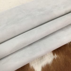 Moonstruck Gray goat suede leather hide