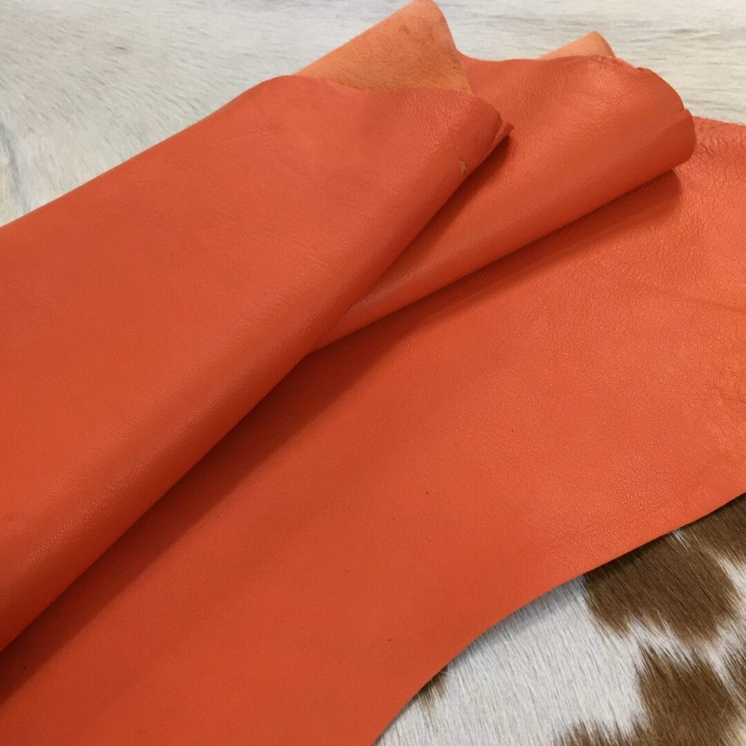 Economy Lambskin Nappa Leather 2 oz Orange