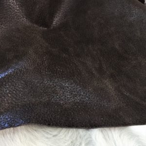 DIN-801 java brown avetcoinc@ (3) Distressed pig grain leather hide with natural grain texture