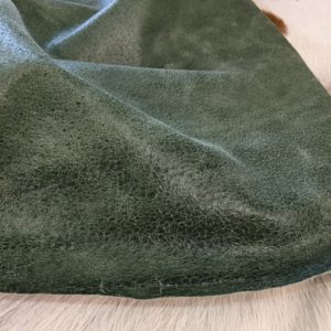 DIN-804 forest green avetcoinc@ (6) Distressed pig grain leather hide with natural grain texture