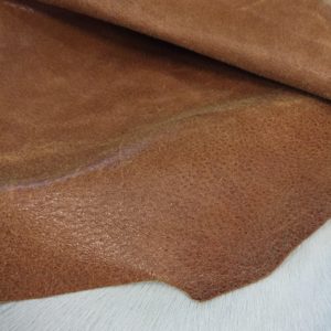 DIN-805 COGNAC avetcoinc@ (3) Distressed pig grain leather hide with natural grain texture