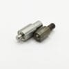 Die Setting Tool EL2-25L (5) Close-up of EL2 die setter tool for 8mm (0.31″) beveled grommets, showing steel construction and top insert detail