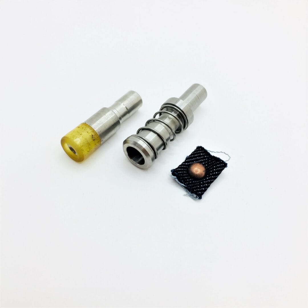 Die Setting Tool R588-598 Avetcoinc@ (2) R598 - R588 Decorative Rivet .This tool is used for setting decorative rivets and comes with a machine die top insert of 9.4 mm, and a machine die bottom insert of 9.4 mm. The tool is made of high-quality steel, which ensures durability and longevity.