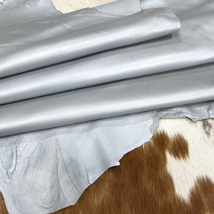 SL-102SIL Silver Lambskin 4 Economy Lamb Nappa Leather 2 oz Pearl Silver