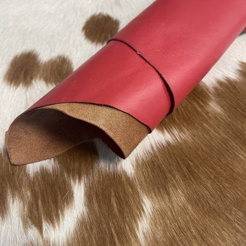 Red Cow Leather 2 oz Rough Cut by 2 SF.