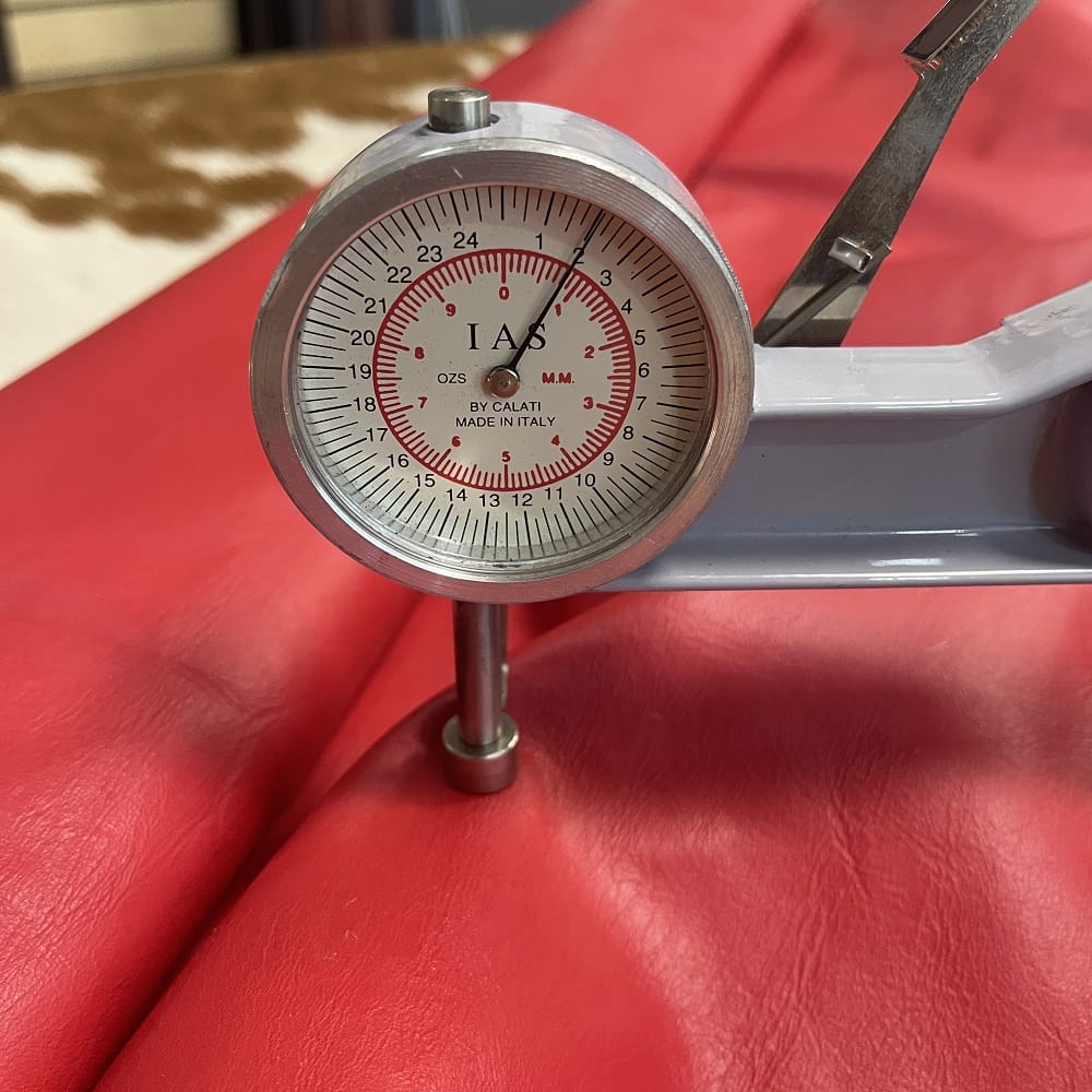 IMT-3.205 RED (2) Red Cow Leather 2 oz Rough Cut by 2 SF.