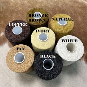 Waxed Thread Heavy Duty Waxed Thread 1mm 433 yd Spool- Black