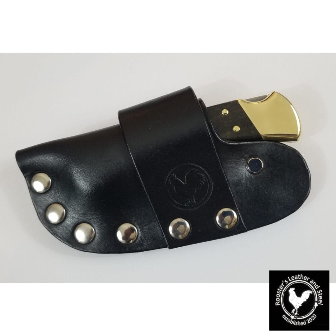 Holster, side view made with Avetco materials by Roosters Leather & Steel