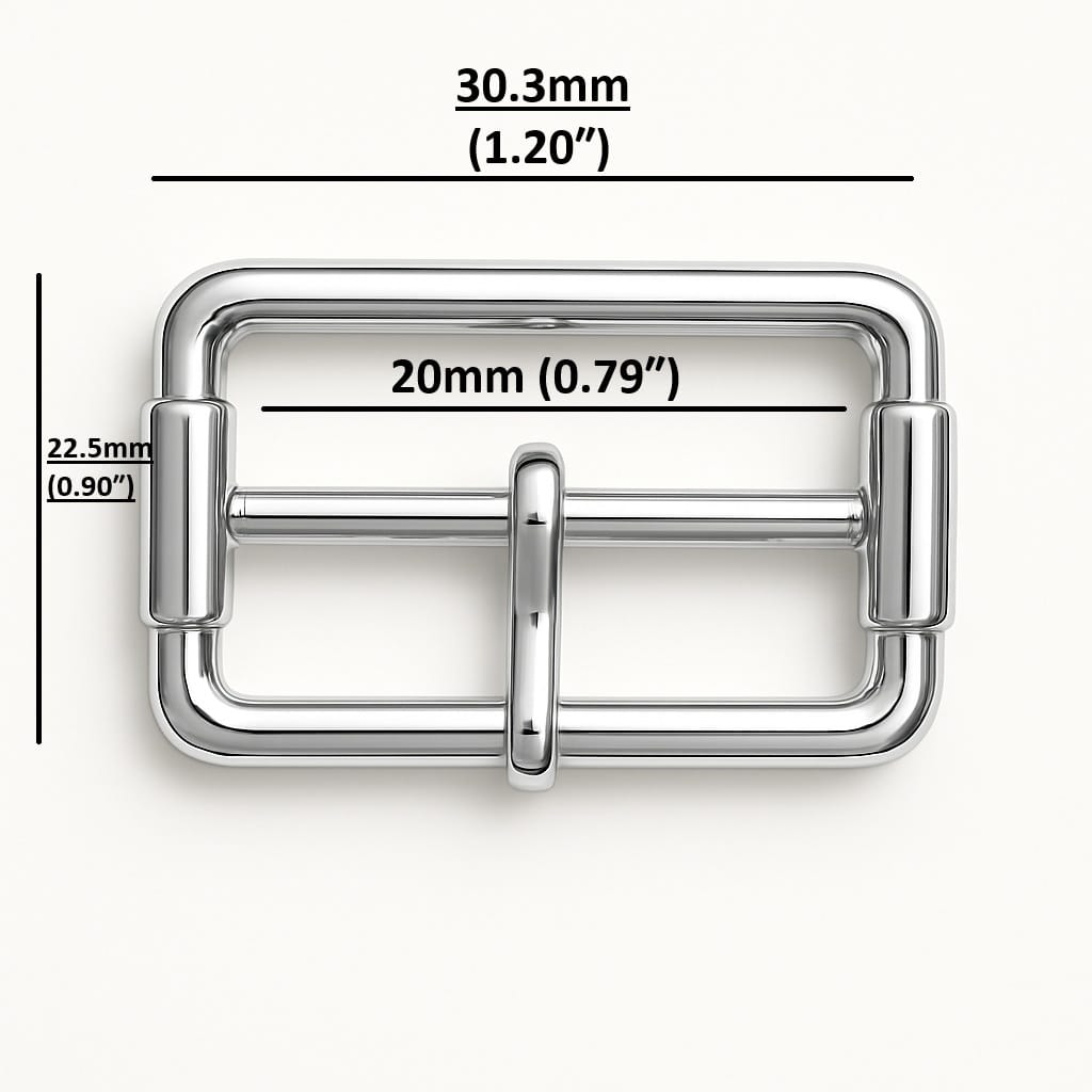 Y2017.N.20MM Center Bar Buckles Y2017 – 20mm Zinc Alloy in Nickel Finish