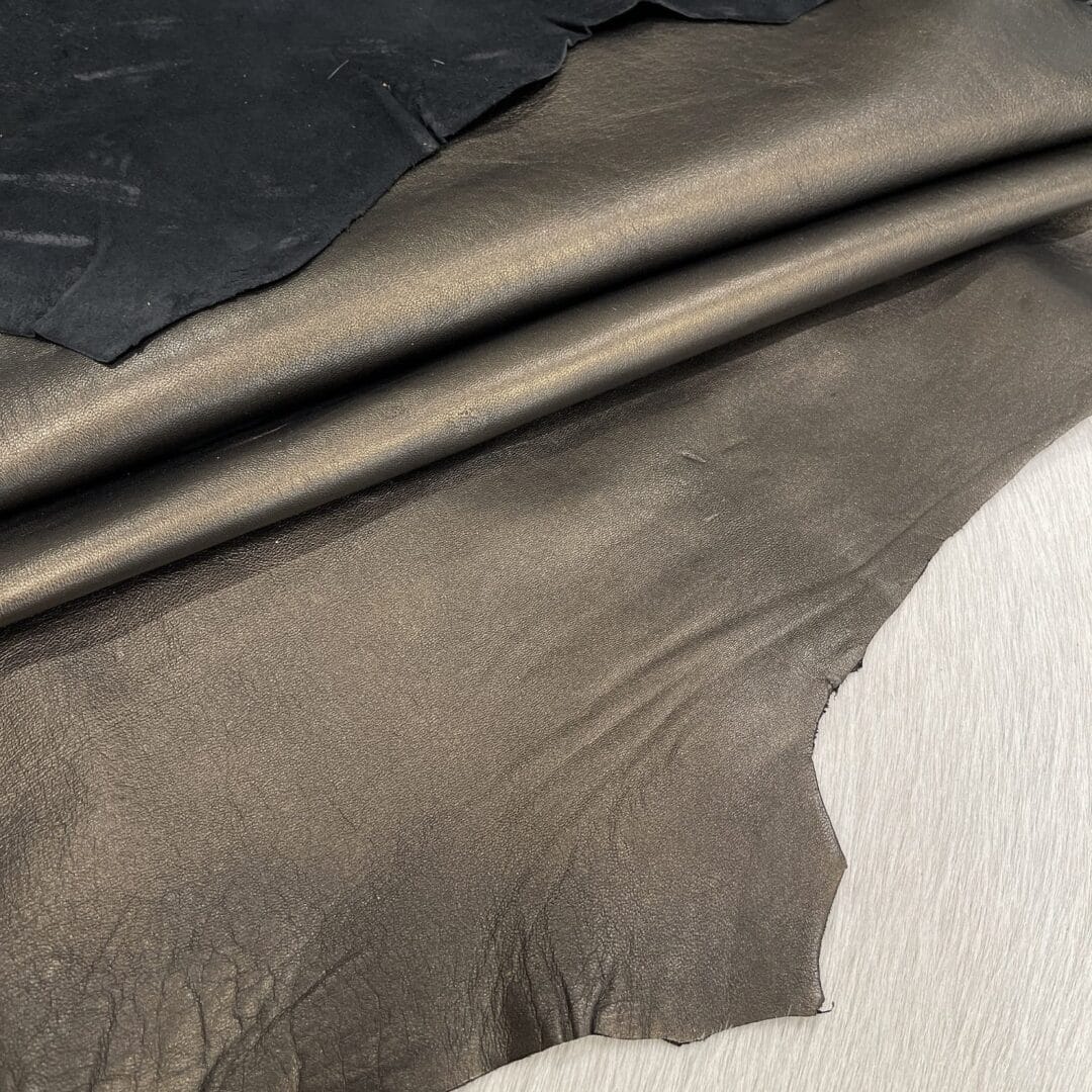 Economy Lambskin Nappa Leather 2 oz Pearl Dark Olive