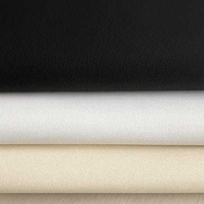 Midweight 100% cotton muslin, ideal for film production, costumes, set design, and dyeing. Available in Raw, White, and Black. Sold by 5 yards.