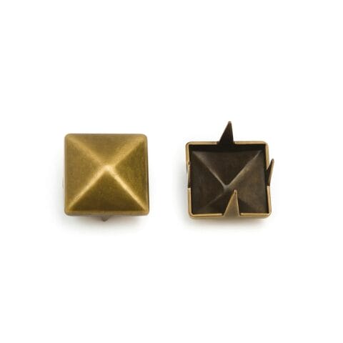 A60-10mm Pyramid Nailhead Antique Brass-Avetco 0.39″ | 10mm Pyramid Nailhead A60– Pack of 200 – ANTIQUE BRASS