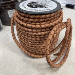 Braided Leather Cords 6mm Braided Leather Cords | 5 yds – 25 mt.