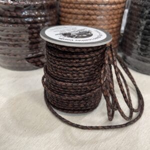 Braided Leather Cords 3mm Braided Leather Cords | 5 yds – 25 mt.