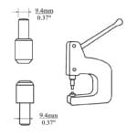 Die Setter 94 x94mm Fleur De Lis Rivet Setting Tool AR-52