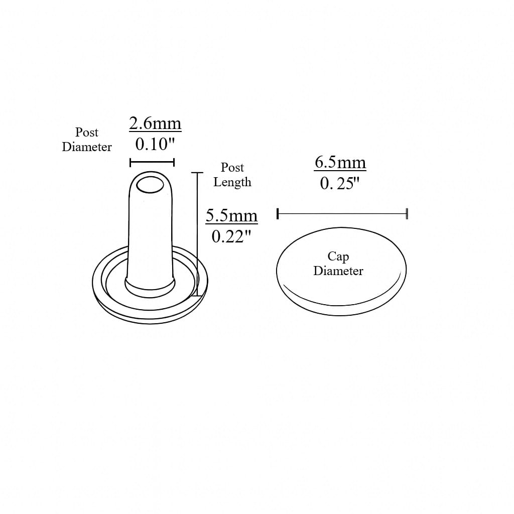 Double Cap Rivet 65 x55 Outline-Avetco