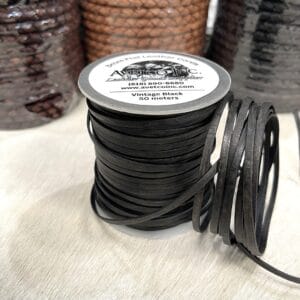3mm Flat Veg Tanned Leather Cord – 50 Meters