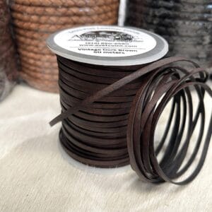 3mm Flat Veg Tanned Leather Cord – 50 Meters