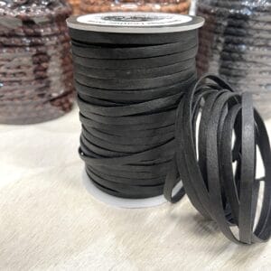 5mm Flat Veg Tanned Leather Cord | 10 yds. & 50 mt.