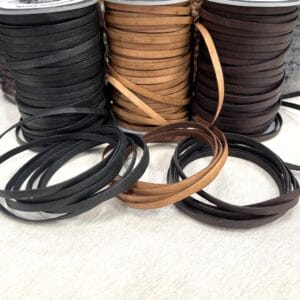 5mm Flat Veg Tanned Leather Cord | 10 yds. & 50 mt.