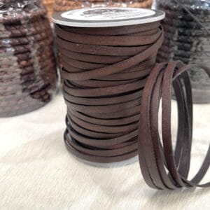 5mm Flat Veg Tanned Leather Cord | 10 yds. & 50 mt.