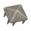 NH150-137mm Pyramid Nailhead Antique Nickel-Avetco Top view of 13.7mm Pyramid NailHead NH150 in antique nickel finish, showing detailed texture and prongs – Avetco