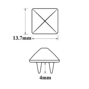 NH150-137mm Pyramid Nailhead Size-Avetco Inc 0.54″ | 13.7mm Pyramid Nailhead NH150– Pack of 100pcs