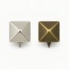 Nickel and Antique Brass 5.5mm Pyramid NailHead nh35-Avetco Nickel and Antique Brass 5.5mm Pyramid NailHead nh35 shown side by side for color and finish comparison, ideal for leathercraft and accessories-Avetco