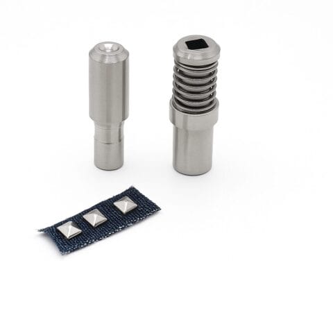Die setter tool for installing 5.5mm pyramid nailhead nh35 on leather, garments, and accessories with precision and secure hold-Avetco