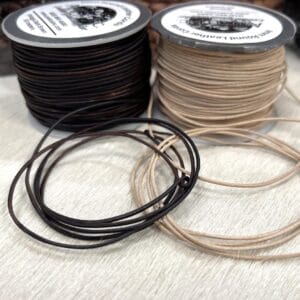 1mm Round Veg-Tan Leather Cord – 50 Meters