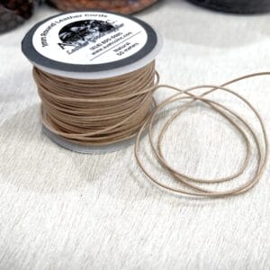 1mm Round Veg-Tan Leather Cord – 50 Meters