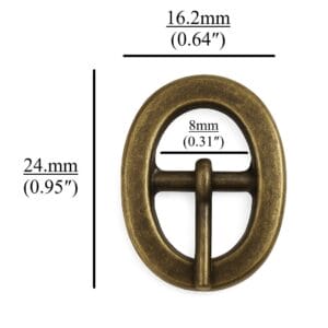 Y1007 Antique Brass Center Bar Buckle-Avetco Inc-08mm 0.32″| 8mm Center Bar Buckle Y1007