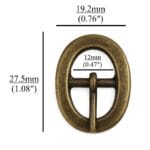 0.47″| 12mm Center Bar Buckle Y1007