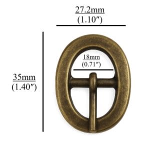 0.71″| 18mm Center Bar Buckle Y1007