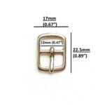 Y860012MM 0.47″ | 12mm Center Bar Buckle #Y8600-100pk