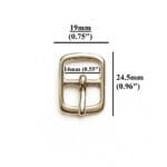 Y860014MM 0.55″ | 14mm Center Bar Buckle #Y8600-100pk