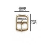 Y860020MM 0.79″ | 20mm Center Bar Buckle #Y8600-100pk