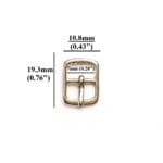 y8600 7mm Nickel: 7mm center bar buckle in silver zinc alloy – Avetco