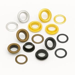 14.5mm Beveled Grommets EL2-Antique Brass Gold Gunmetal Nickel-Avetco 0.57″| 14.5mm Beveled Grommet EL2 – 200pcs