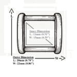 15mm | 0.59″ Rectangular Ring #AK85-10PCs