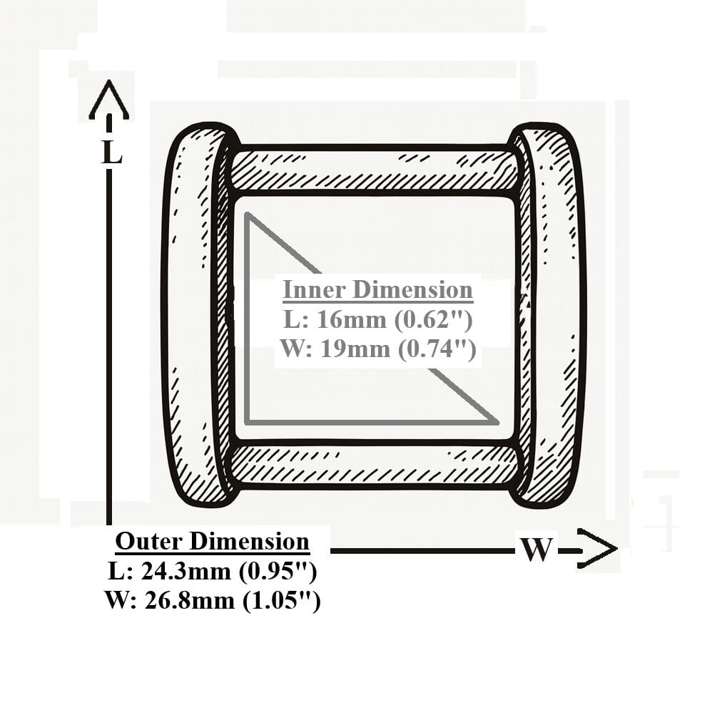 AK85-19mm-Illustrated Diagram-Avetco AKA85 19mm Rectangular Ring – Both Finishes