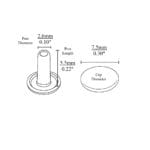 Double Cap Rivets 7.5 x 5.5mm | 500 Sets – R0025.5