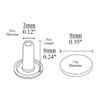Double Cap Rivet 9 x 6 Outline-Avetco Avetco Double Cap Rivets 9mm x 6mm – Flat Round – 6 Finish Options – 500 Set Pack