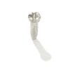 Front view of a silver heel rivet with fluted shaft and pronged head-Avetco