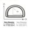 L7458-12mm-Illustration Diagram-Avetco 12mm D-Ring Zinc Alloy Hardware Dimensions - Outer and Inner Measurements-Avetco