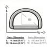 19mm D-Ring Zinc Alloy - Diagram with Detailed Dimensions-Avetco